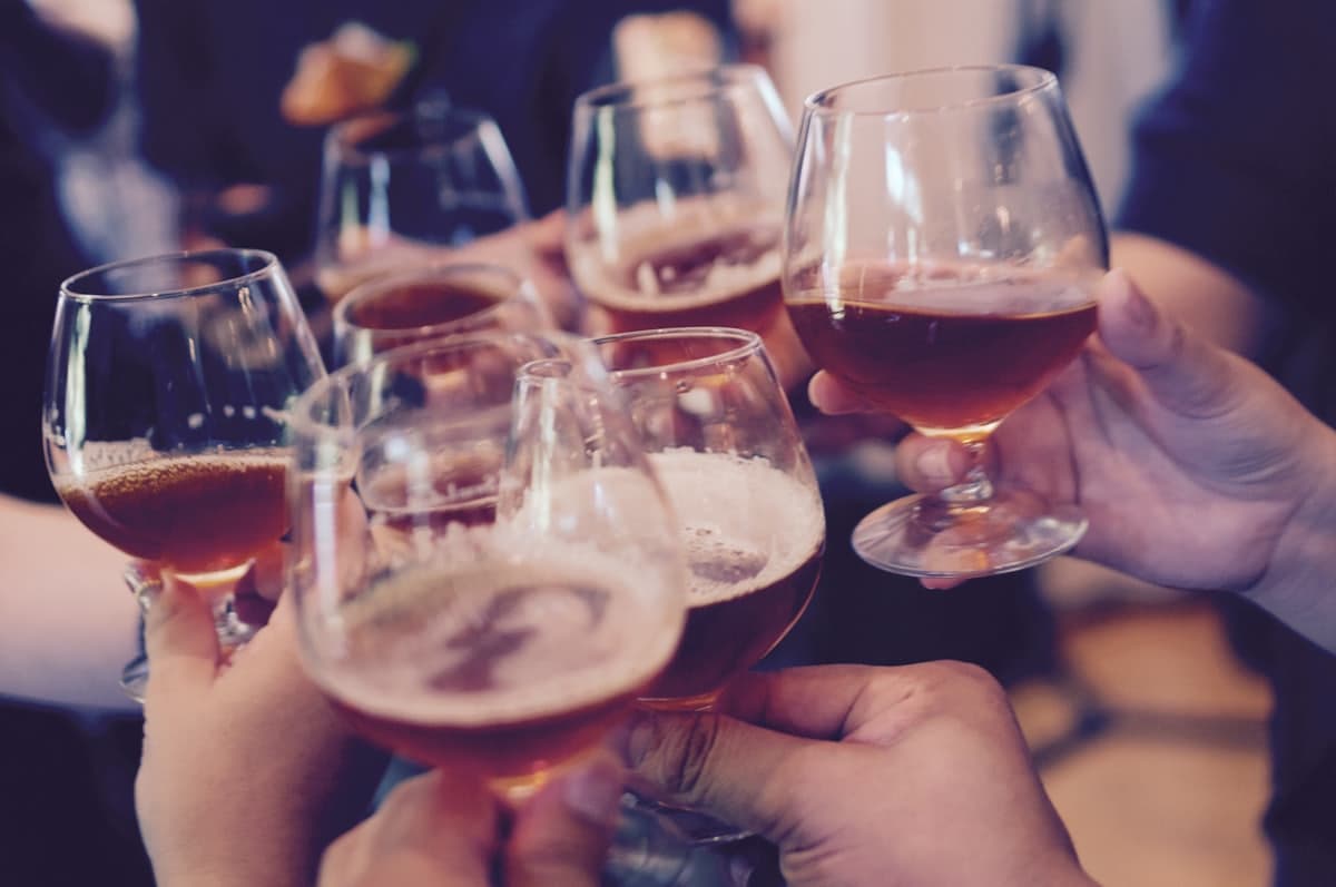 Friends gathered for a tasting